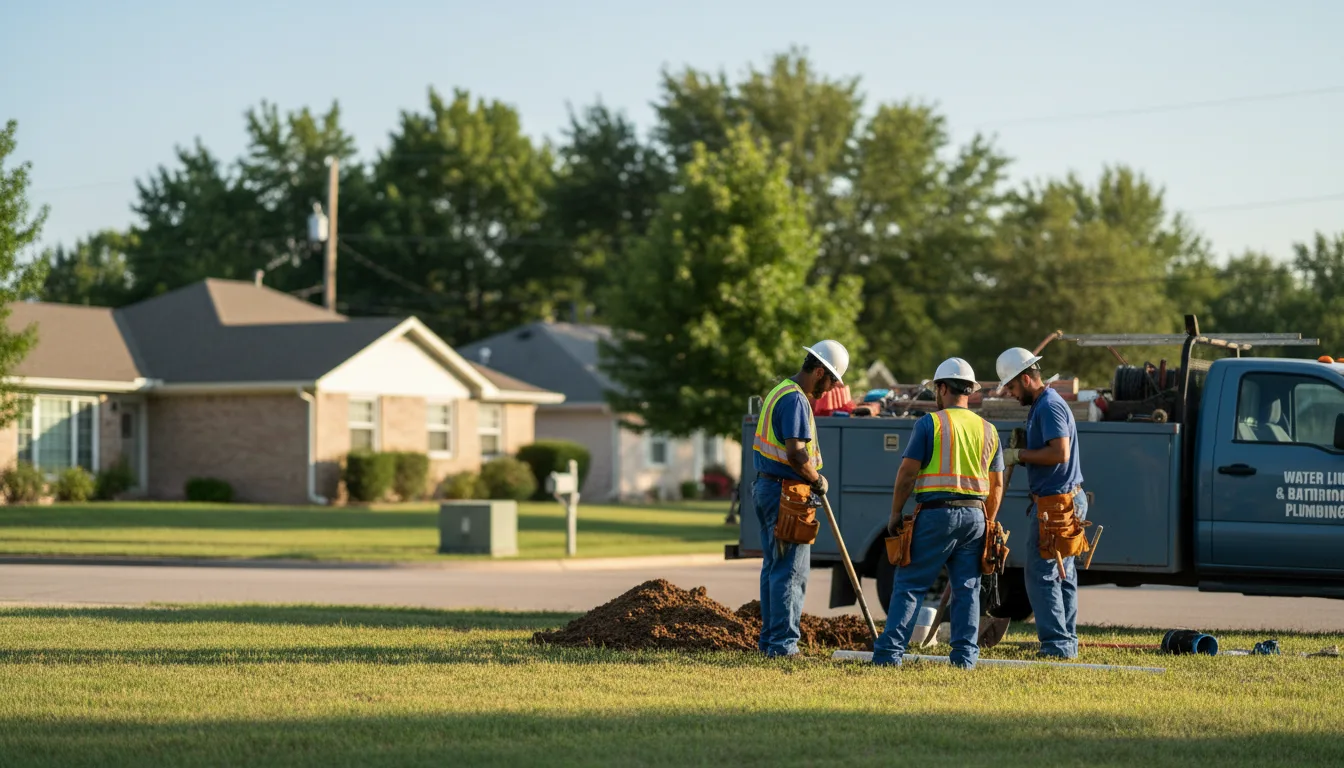 Residential water line and bathroom plumbing service in Falmouth, MI